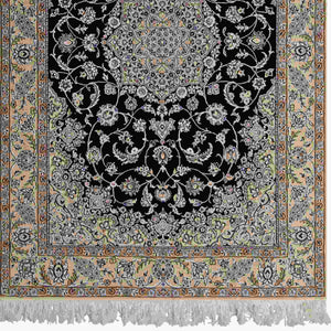 Fine Hand-knotted Wool & Silk 4LAA Nain Persian Rug 155cm x 225cm