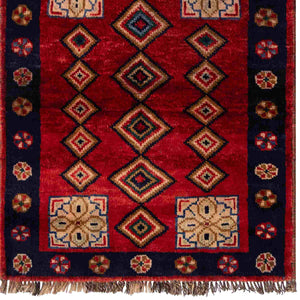 Hand-knotted 100% Wool Shiraz Persian Small Rug 120cm x 145cm