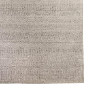 Handmade Modern Cream Wool Rug 153cm x 242cm