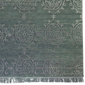 Modern Wool Green Rug 159cm x 217cm