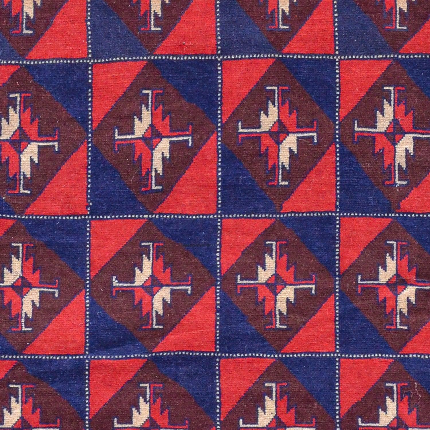 Hand-knotted Wool Persian Baluchi Rug 110cm x 183cm