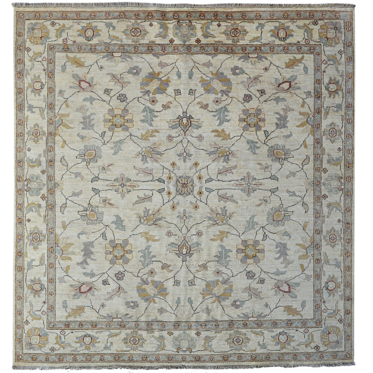 Fine Hand-knotted Chobi Square Rug 193cm x 197cm