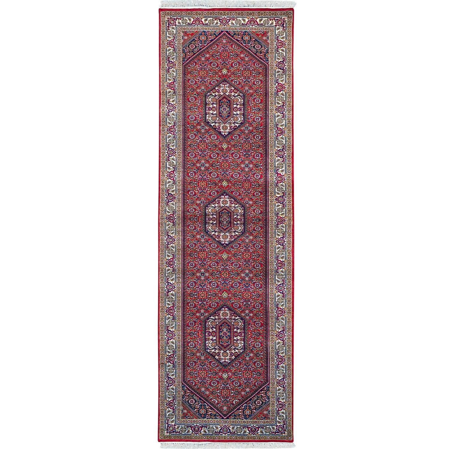 Fine Handmade Wool & Silk Bijar Design Runner 82cm x 302cm