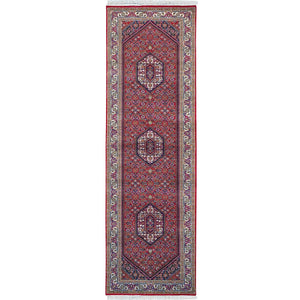 Fine Handmade Wool & Silk Bijar Design Runner 82cm x 302cm