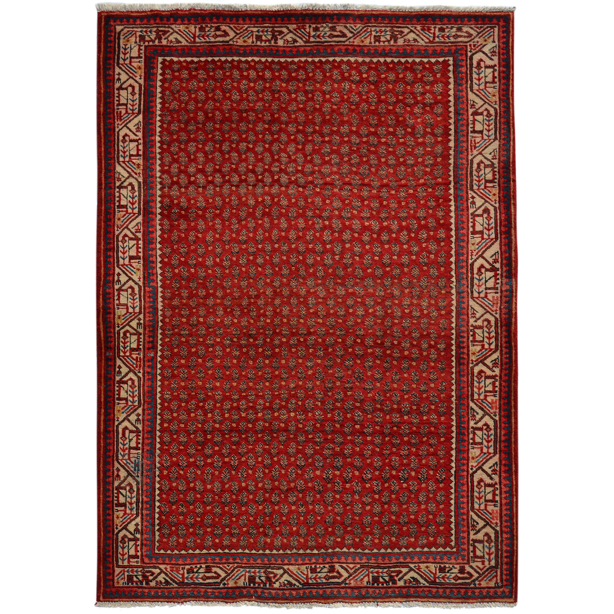 Fine Hand-knotted Wool Serabend Persian Rug 130cm x 192cm