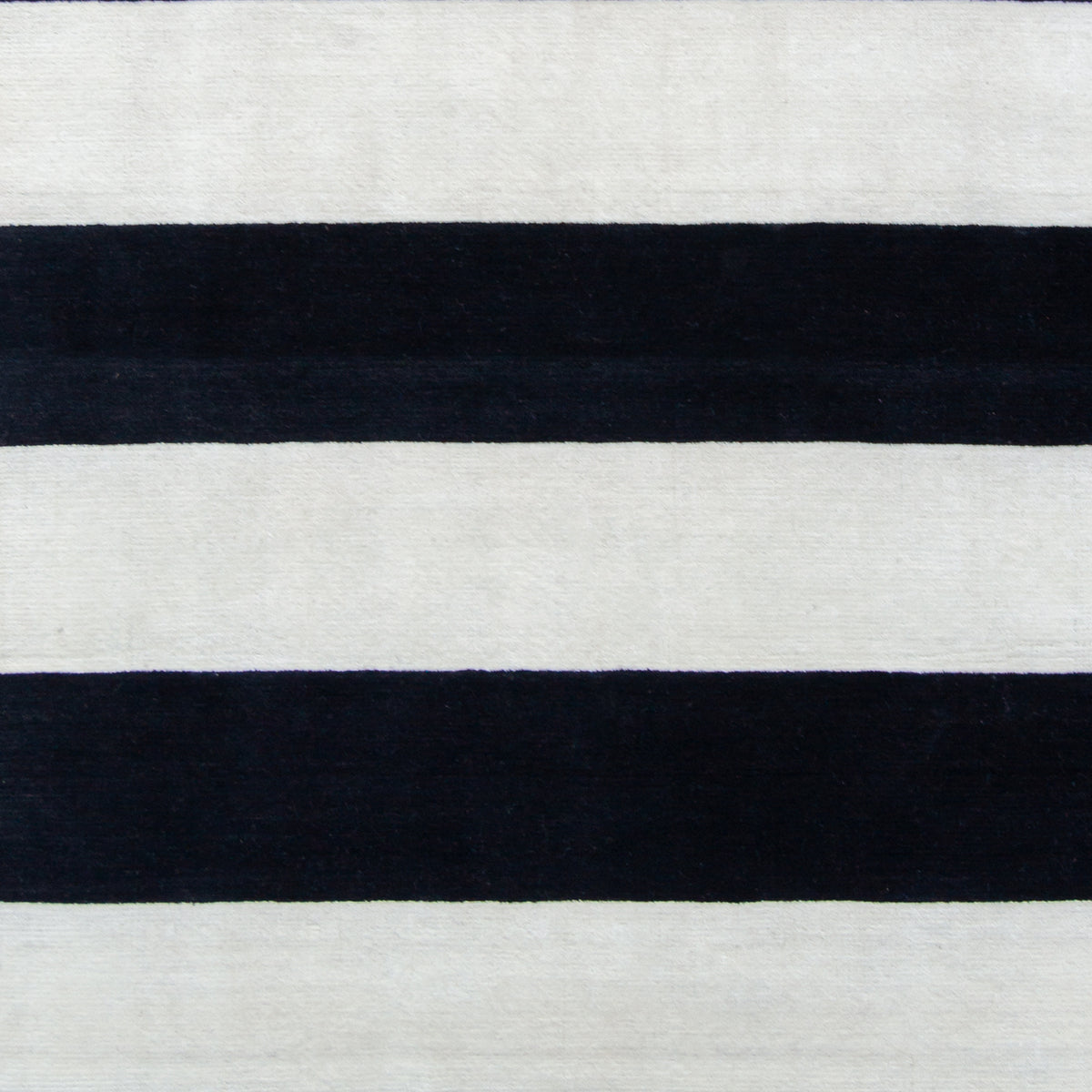 Modern Black &amp; White Wool Small Runner 74cm x 151cm