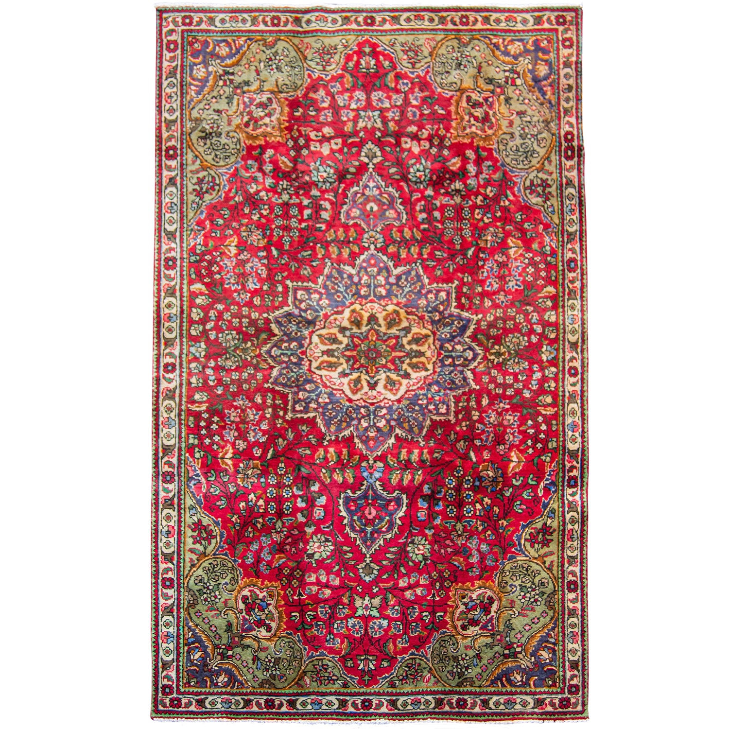 Hand-knotted Wool Vintage Persian Rug