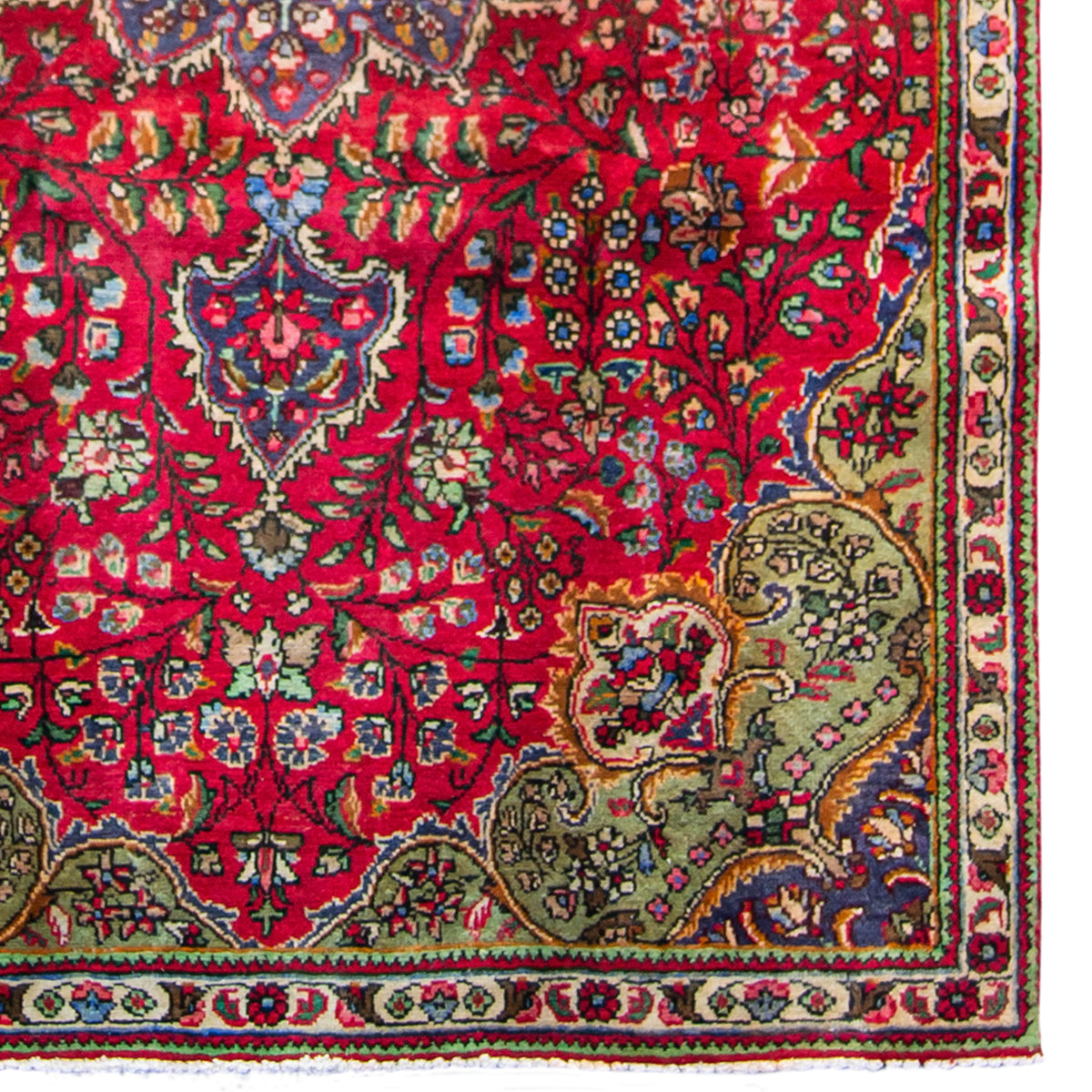 Vintage Kashmar Persian Rug Red