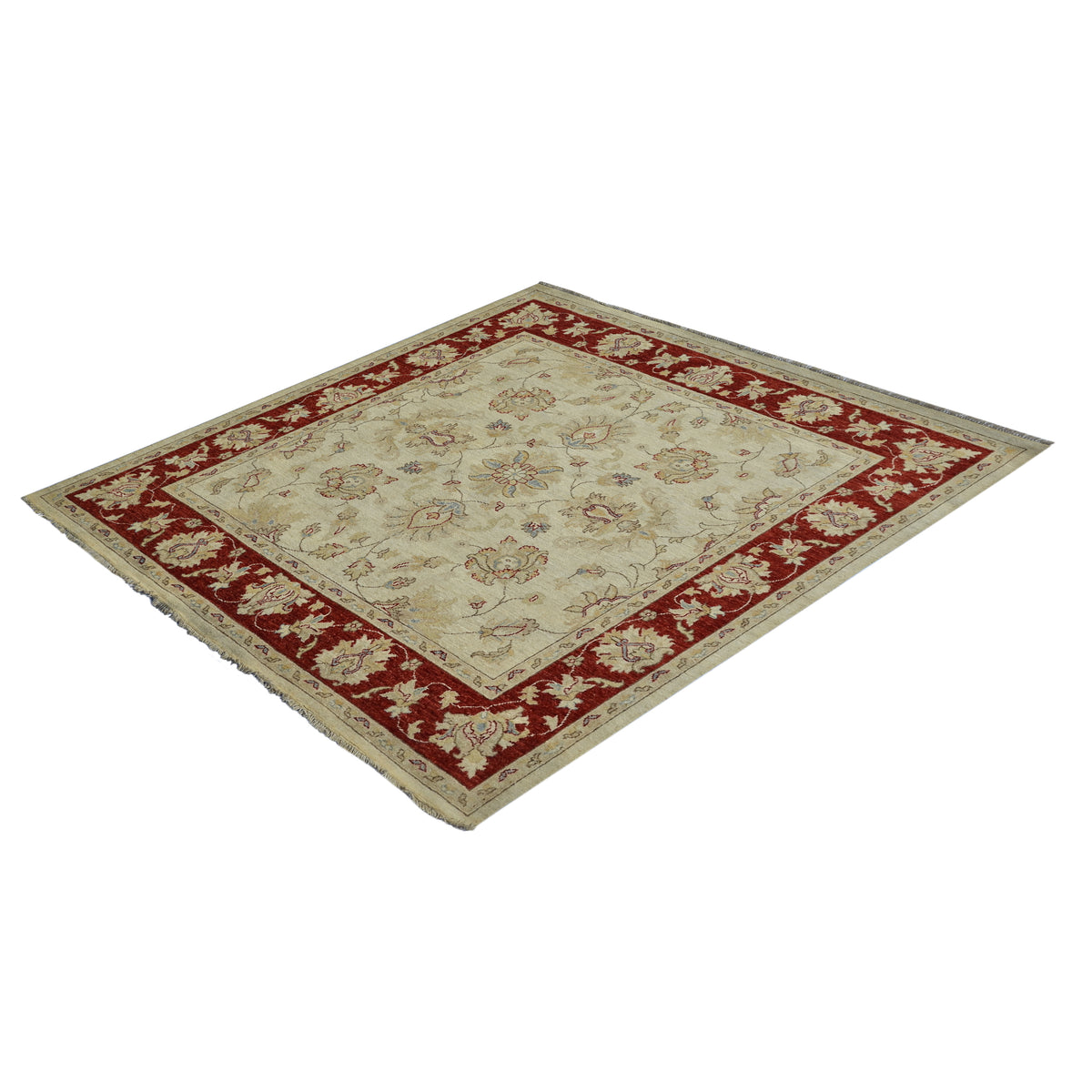 Fine Hand-knotted Wool Chobi Square Rug 202cm x 203cm