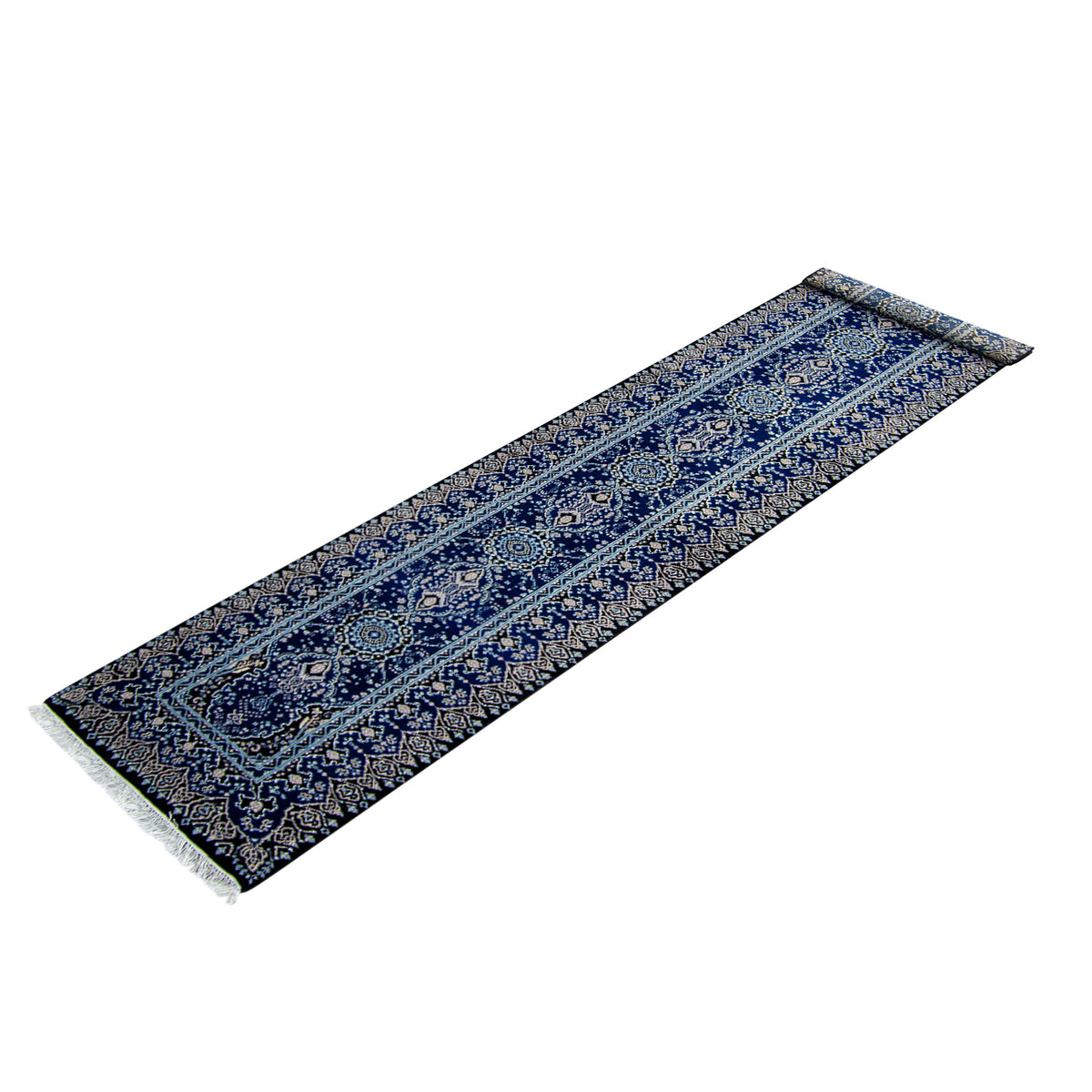 Fine Handmade Wool &amp; Silk Traditional Runner 78cm x 400cm