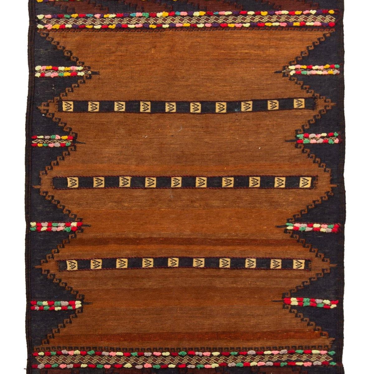 Fine Hand-woven 100% Wool Kilim Runner 72cm x 142cm