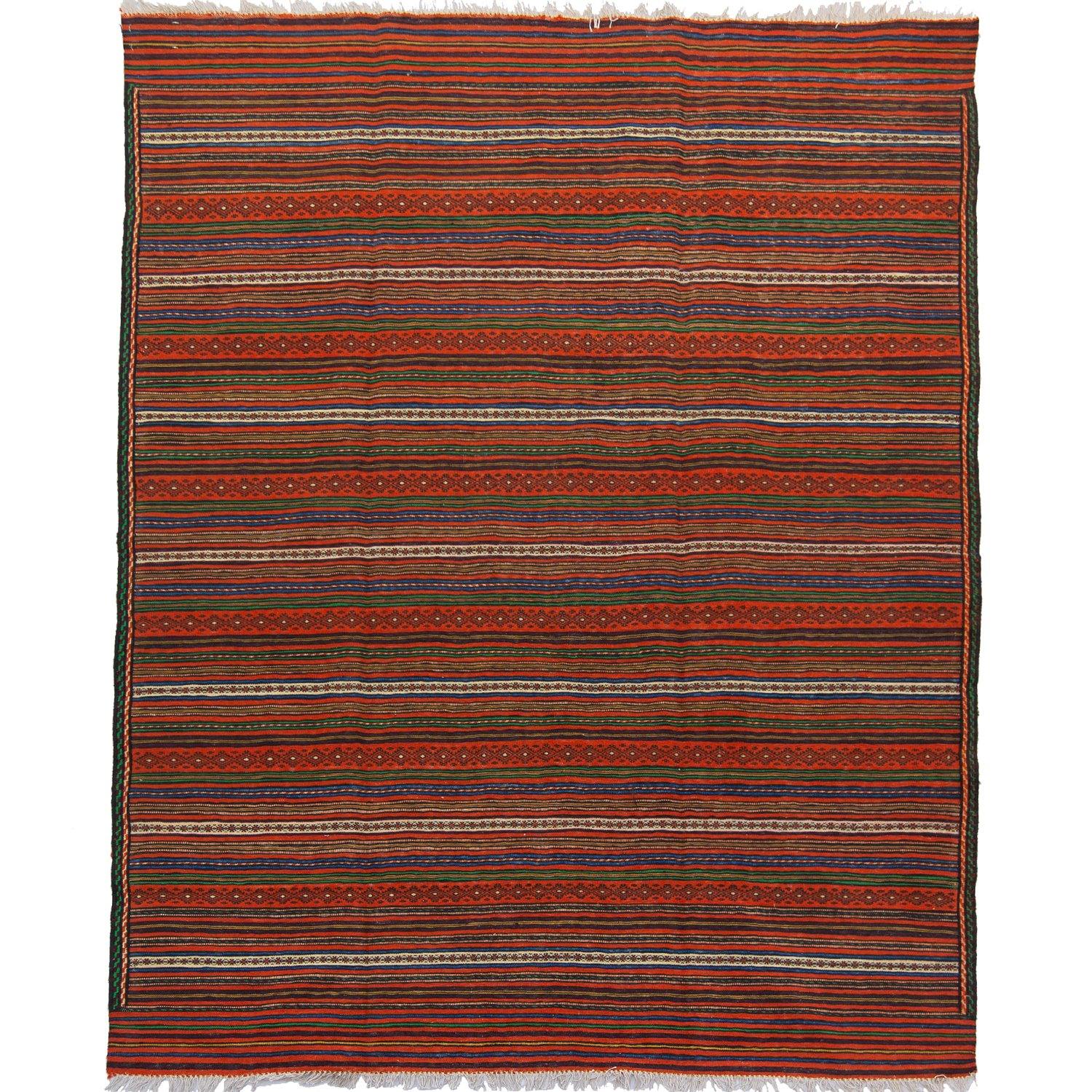 Fine Hand-woven 100% Wool Kilim Rug 153cm x 236cm