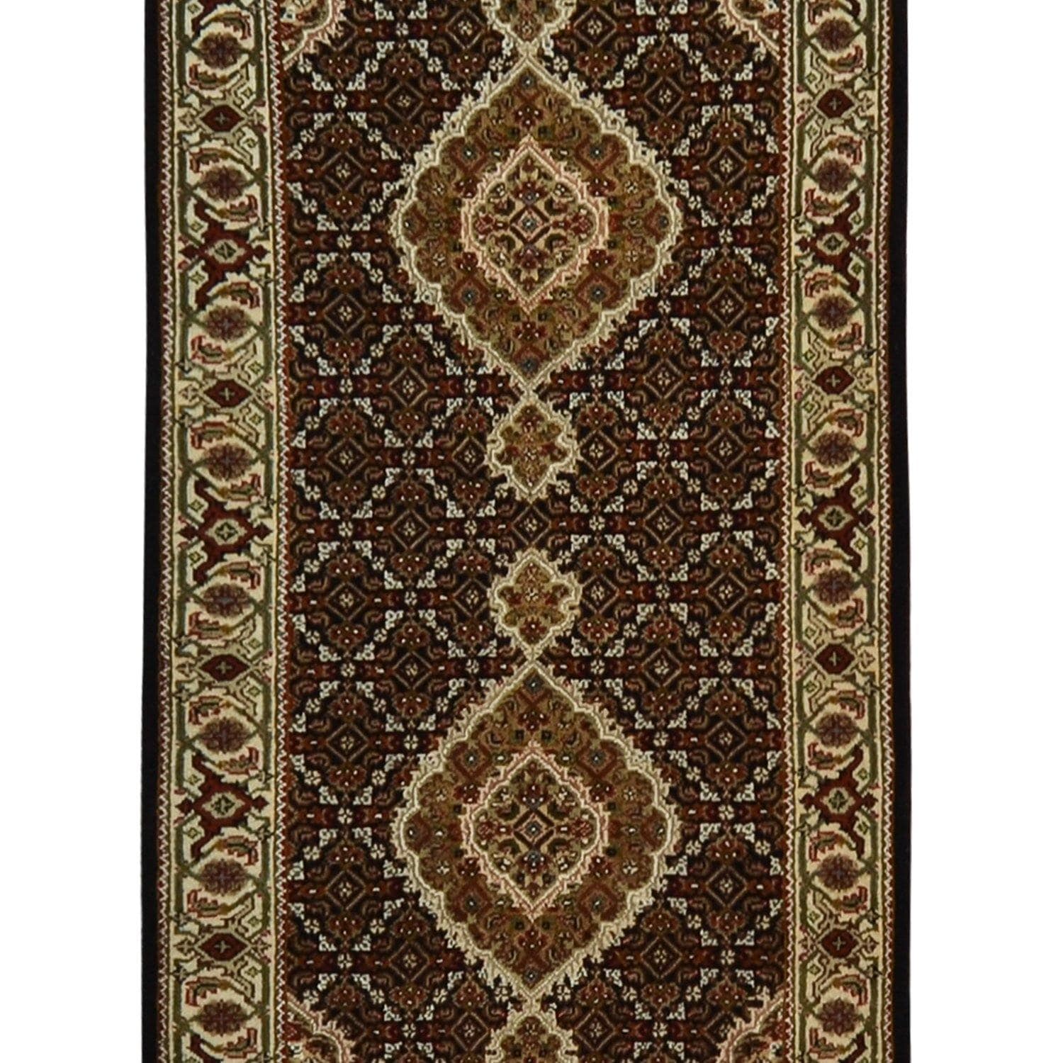 Fine Hand-knotted Wool Persian Tabriz' Mahi' Design Hallway Runner 80cm x 202cm