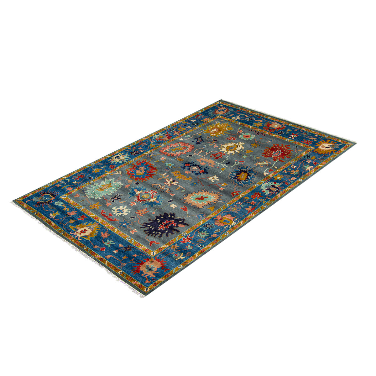 Hand-knotted Wool Oushak Rug 283cm x 365cm