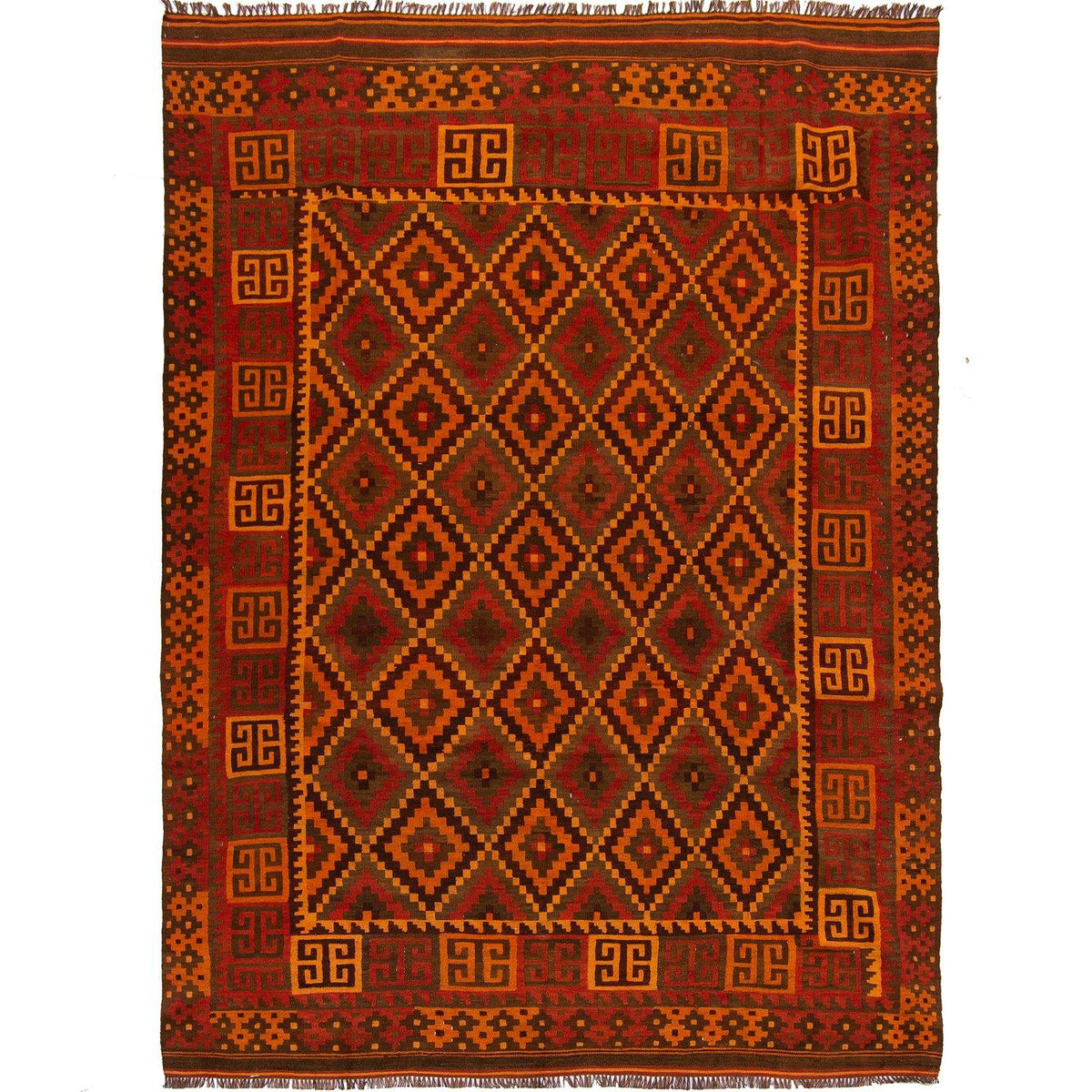 Fine Hand-woven 100% Wool Kilim 202cm x 290cm