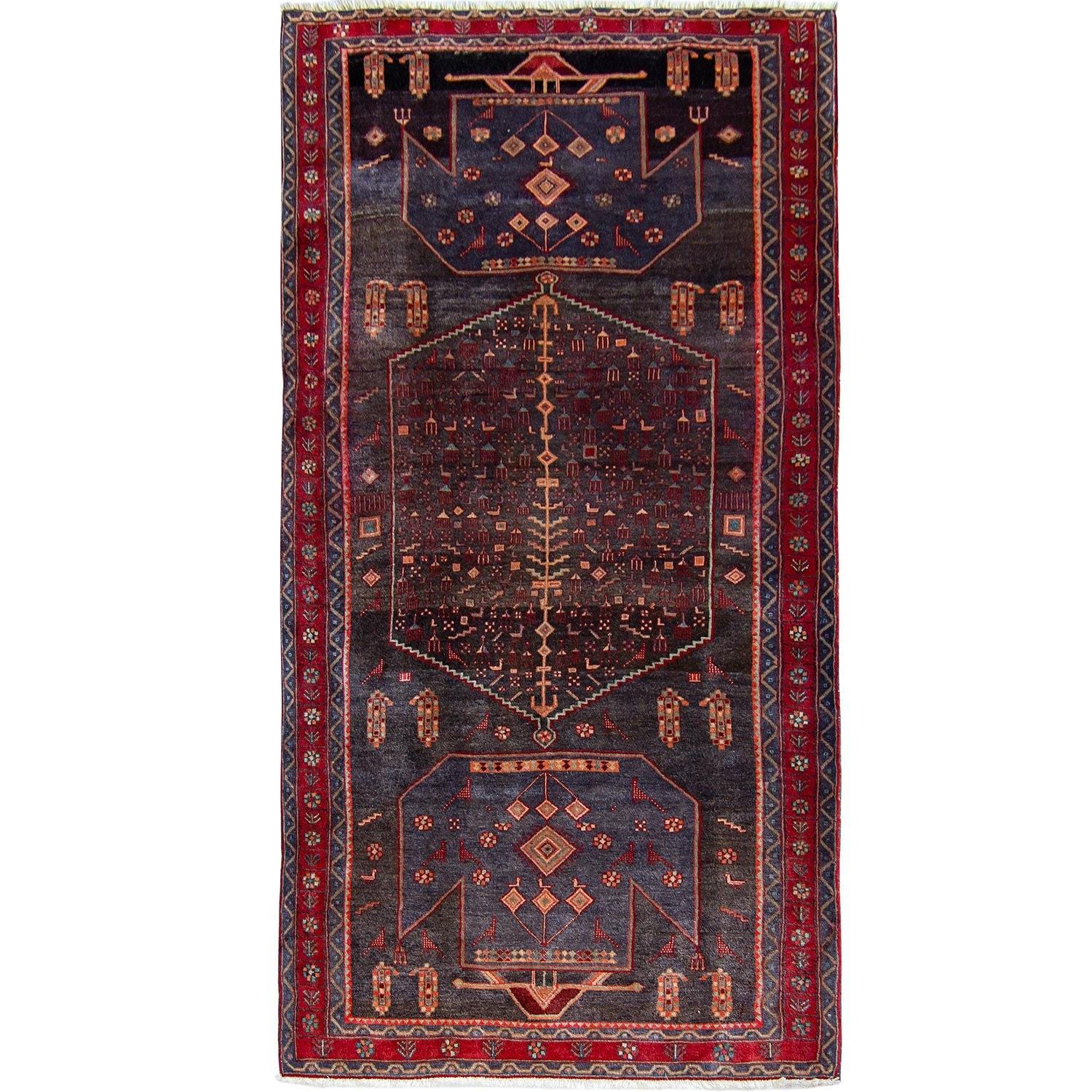 Fine Hand-knotted Wool Vintage Kolyai Persian Runner 150cm x 332cm