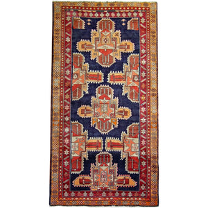 Fine Hand-knotted Wool Vintage Persian Runner 126cm x 304cm