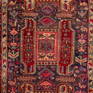 Fine Hand-knotted Wool Azerbaijan Persian Vintage Runner 139cm x 320cm