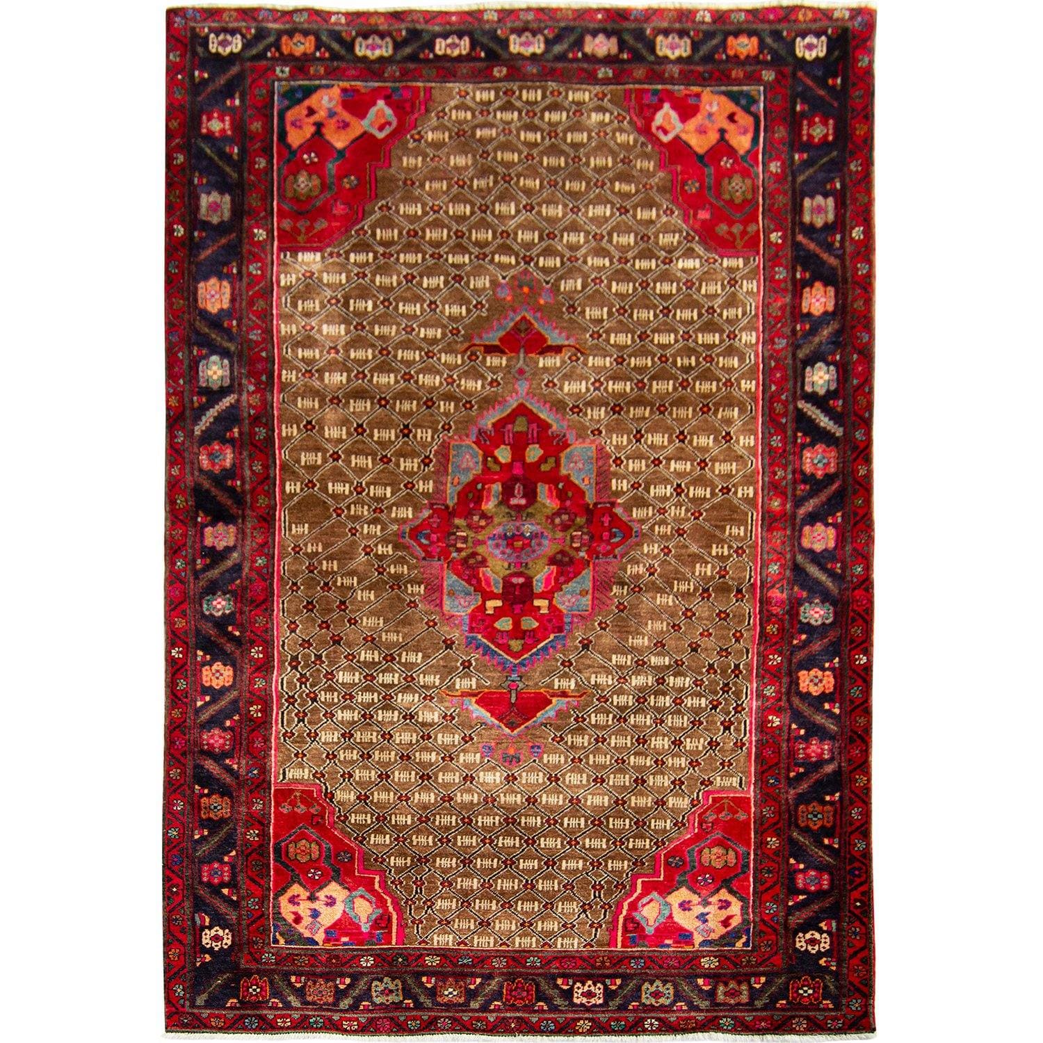 Fine Hand-knotted Wool Vintage Bijar Persian Hallway Runner 152cm x 312cm