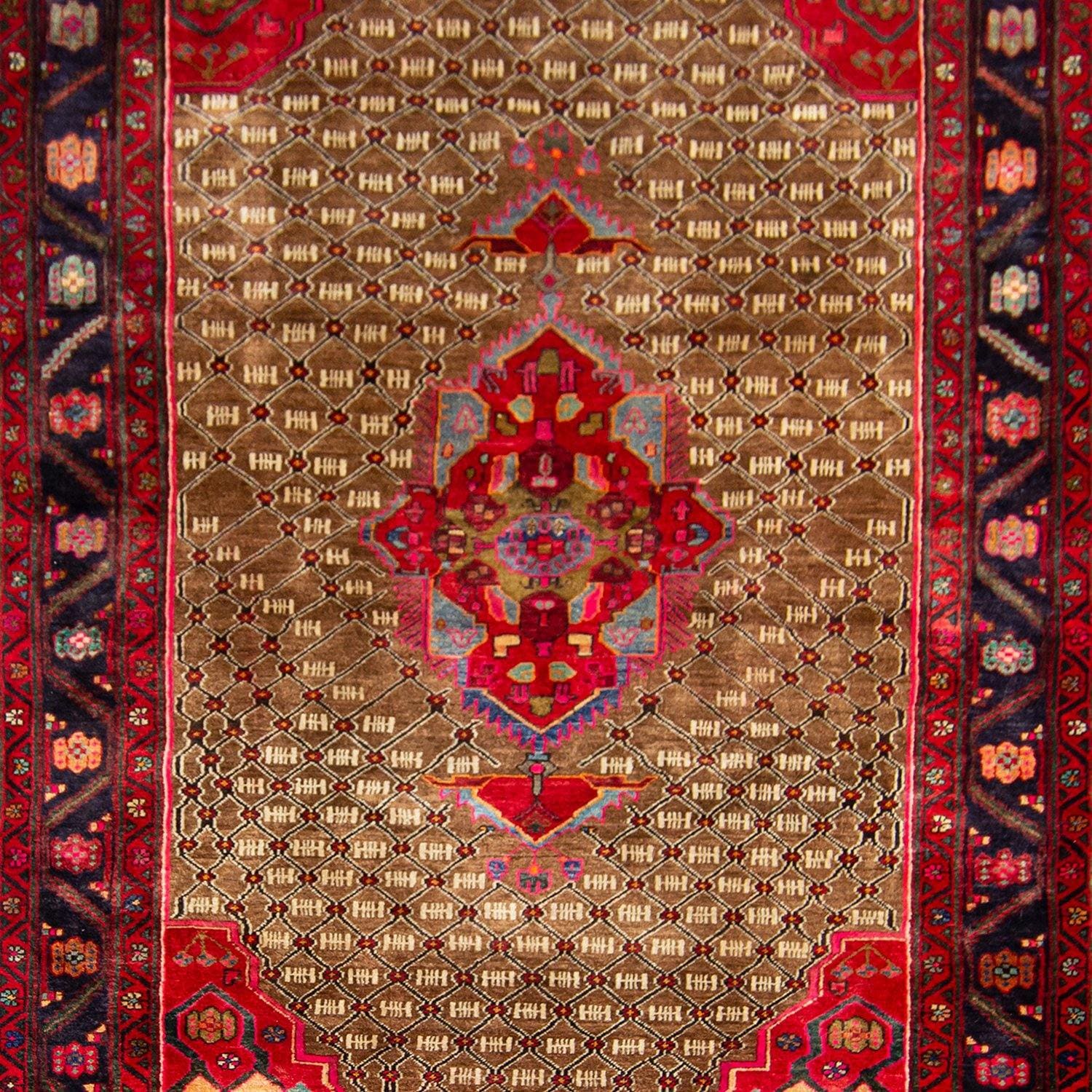 Fine Hand-knotted Wool Vintage Bijar Persian Hallway Runner 152cm x 312cm