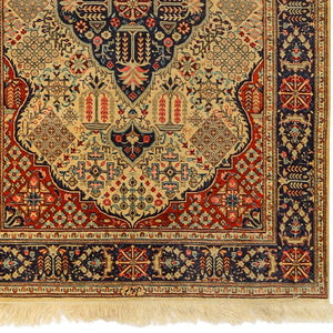 Super Fine Hand-knotted Pure Qom Silk Persian Rug 100cm x 154cm (SIGNED BY MASTER WEAVER)
