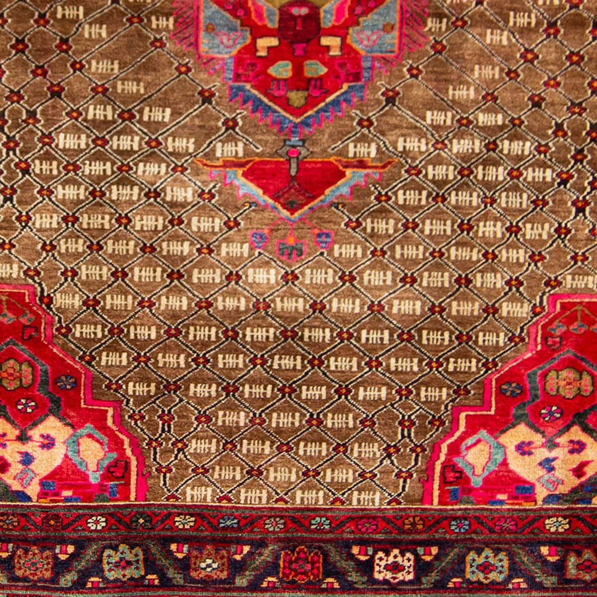 Fine Hand-knotted Wool Vintage Bijar Persian Hallway Runner 152cm x 312cm