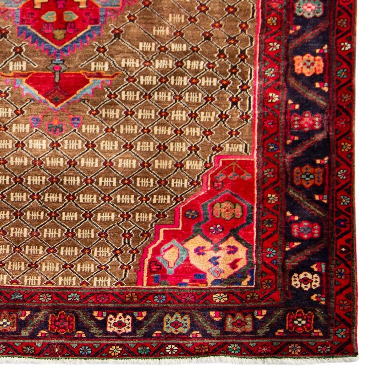 Fine Hand-knotted Wool Vintage Bijar Persian Hallway Runner 152cm x 312cm