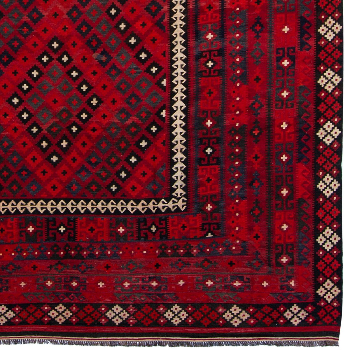 Hand-Woven 100% Wool Kilim Shiraz Rug 300cm x 485cm