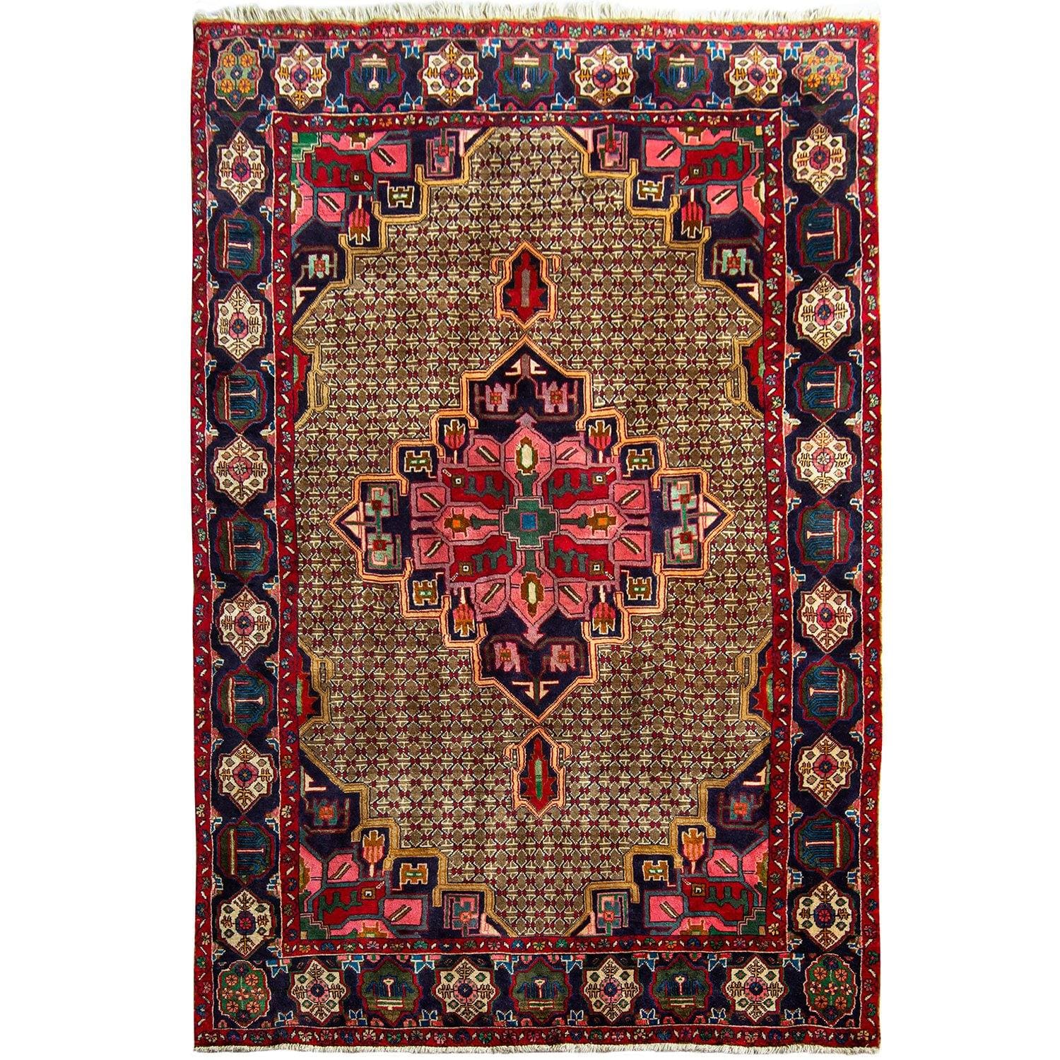 Fine Hand-knotted Wool Tribal Vintage Bijar Persian Runner 155cm x299cm