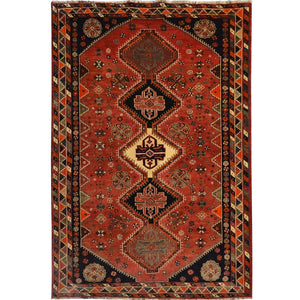 Fine Hand-knotted Persian Shiraz Wool Rug 165cm x 260cm
