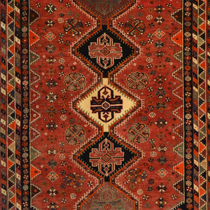 Fine Hand-knotted Persian Shiraz Wool Rug 165cm x 260cm