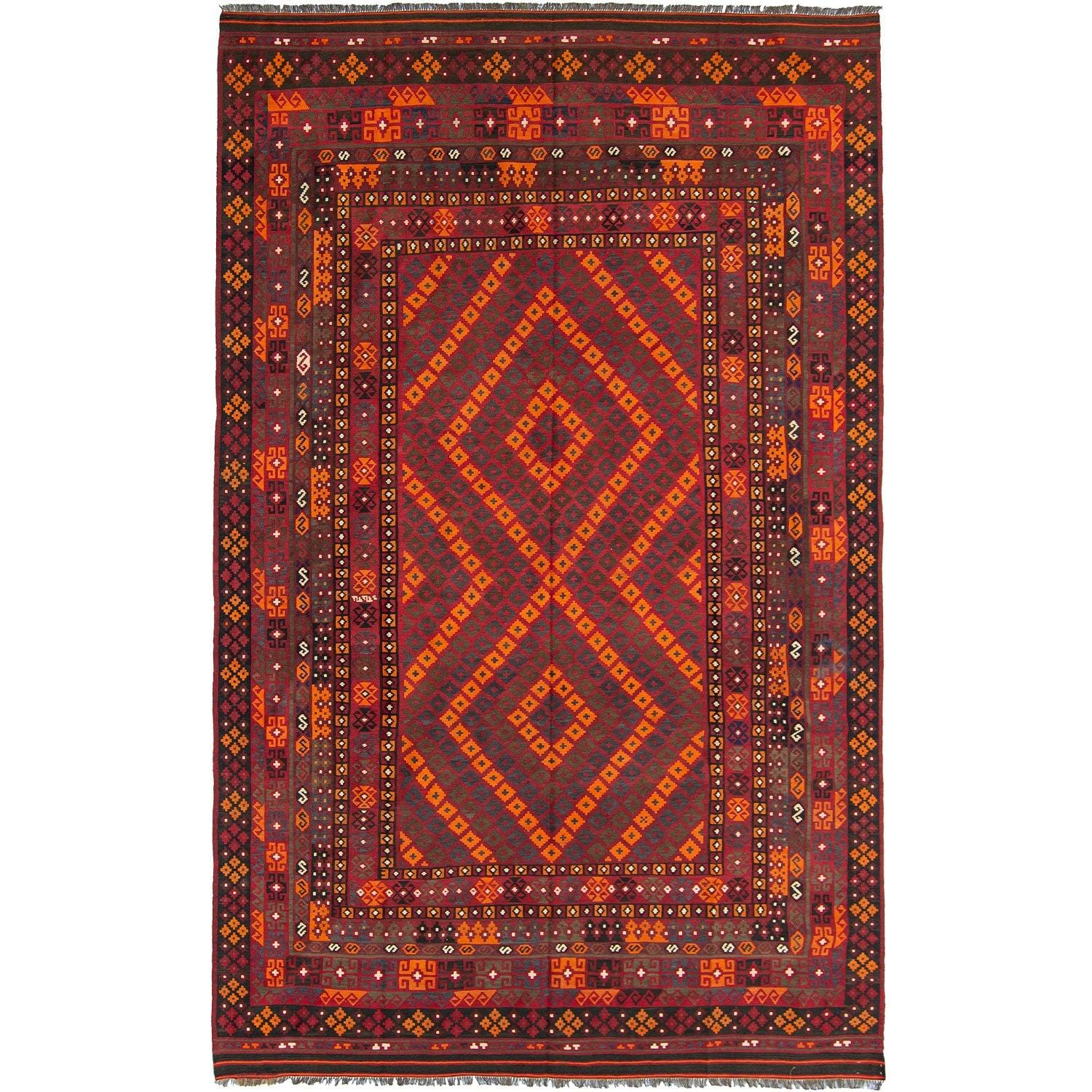 Fine Hand-woven 100% Wool Kilim Rug 262cm x 403cm
