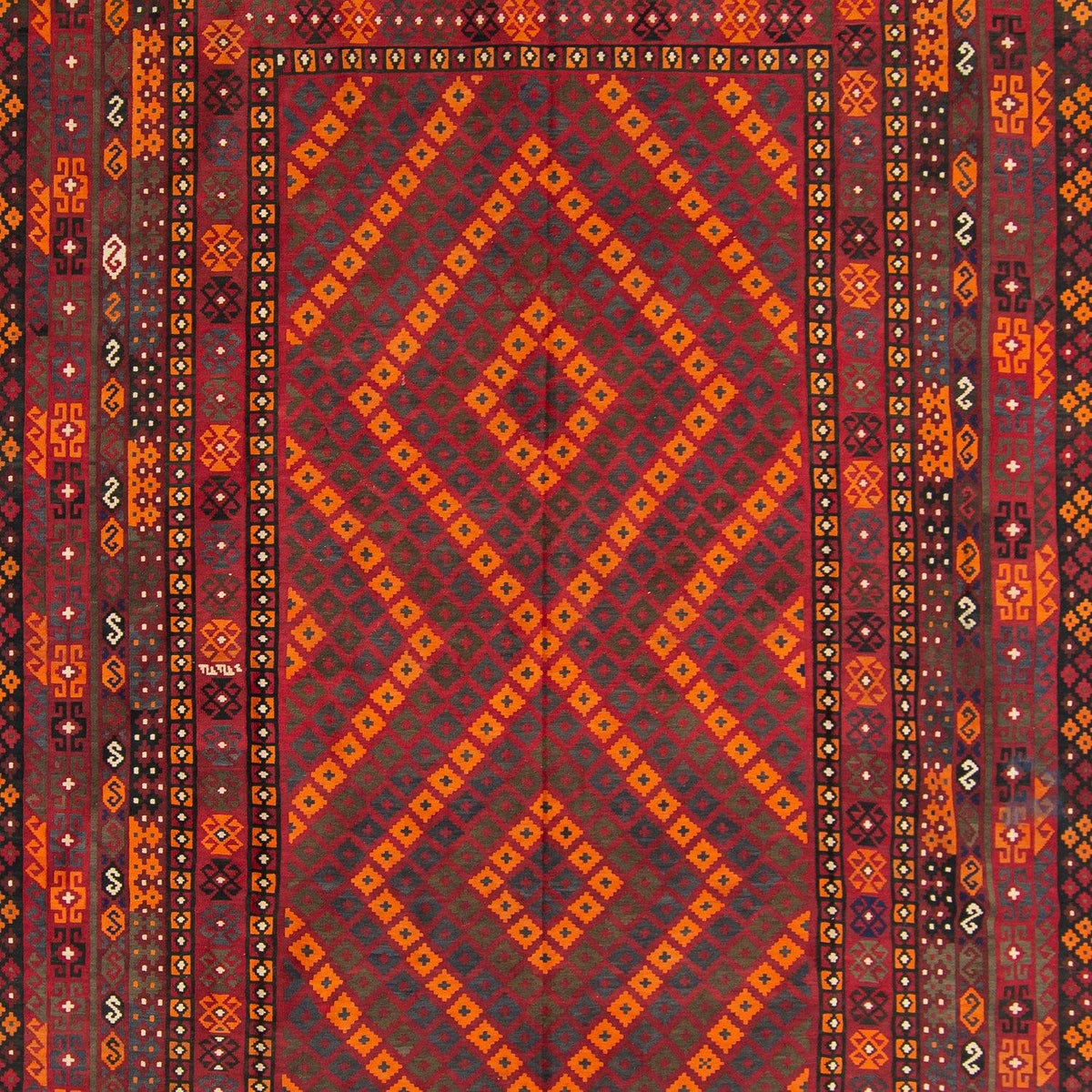 Fine Hand-woven 100% Wool Kilim Rug 262cm x 403cm