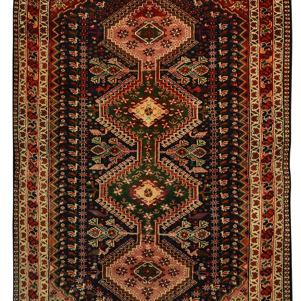Fine Hand-knotted Persian Shiraz Wool Rug 164cm x 266cm