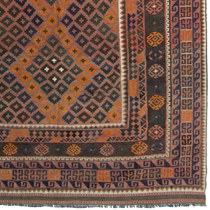 Fine Hand-woven 100% Wool Kilim Rug 237cm x 441cm