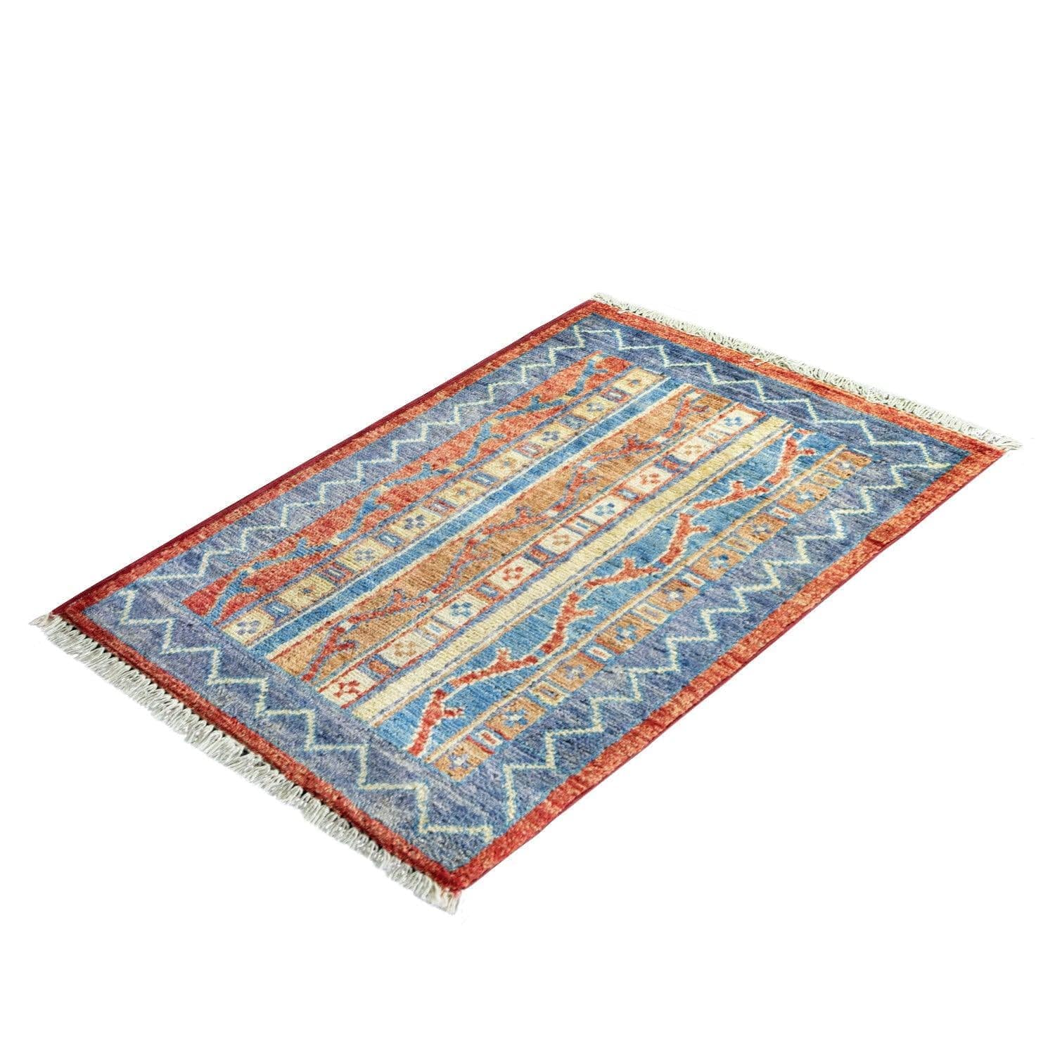 Fine Hand-knotted Small Tribal Rug 45cm x 60cm