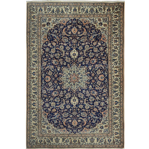 Super Fine Hand-knotted Vintage Persian Wool & Silk Nain Rug 164cm x 254cm