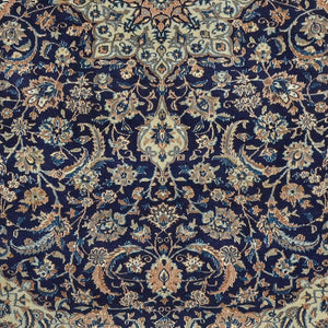 Super Fine Hand-knotted Vintage Persian Wool & Silk Nain Rug 164cm x 254cm