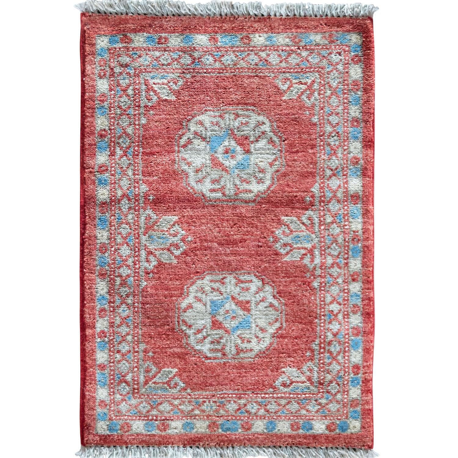 Fine Hand-knotted Small Tribal Rug 45cm x 60cm