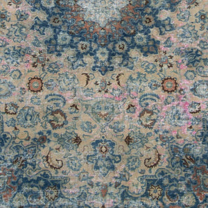 Vintage Persian Hand-knotted Wool Rug 280cm x 368cm