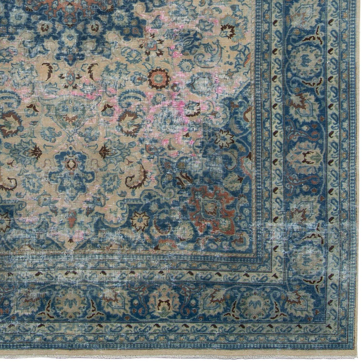 Vintage Persian Hand-knotted Wool Rug 280cm x 368cm