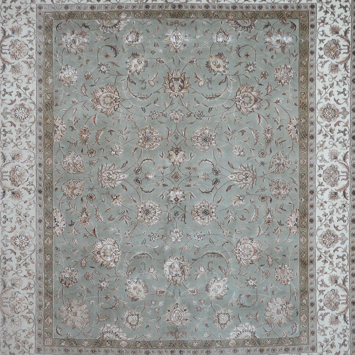 Fine Hand-knotted Wool & Silk Kashan Rug 251cm x 293cm