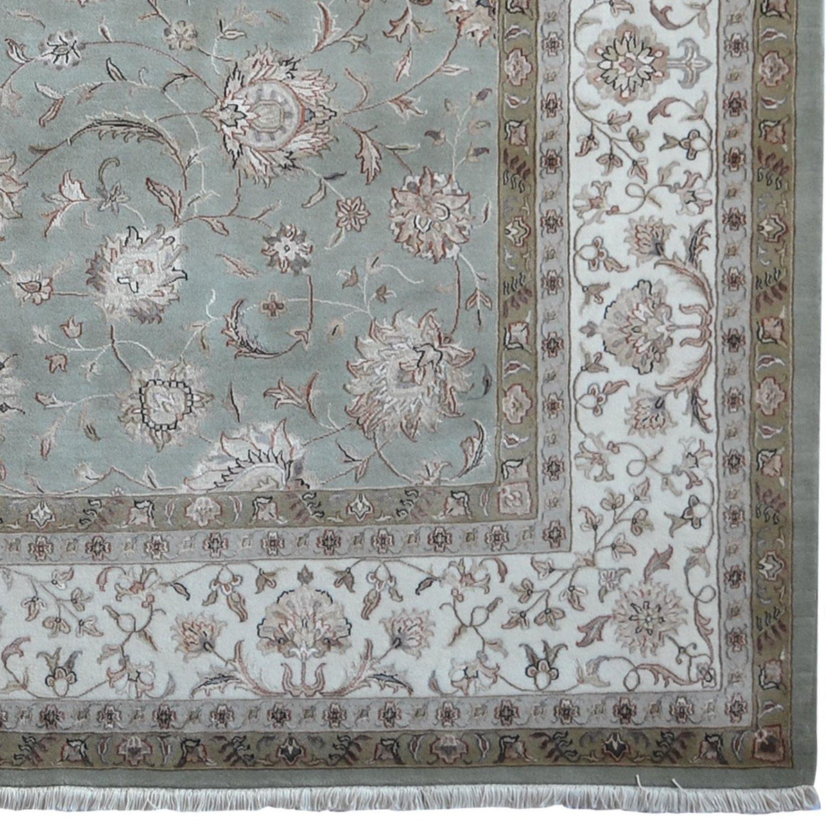 Fine Hand-knotted Wool &amp; Silk Kashan Rug 251cm x 293cm