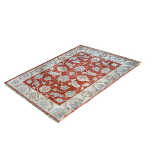 Hand-knotted Wool Red Rug Small 64cm x 96cm