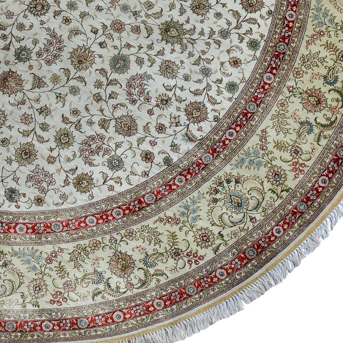 Fine Hand-knotted 100% Silk Round Rug 244cm x 244cm