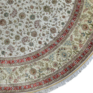Fine Hand-knotted 100% Silk Round Rug 244cm x 244cm