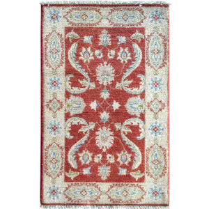 Fine Hand-knotted Wool Small Rug 60cm x 94cm