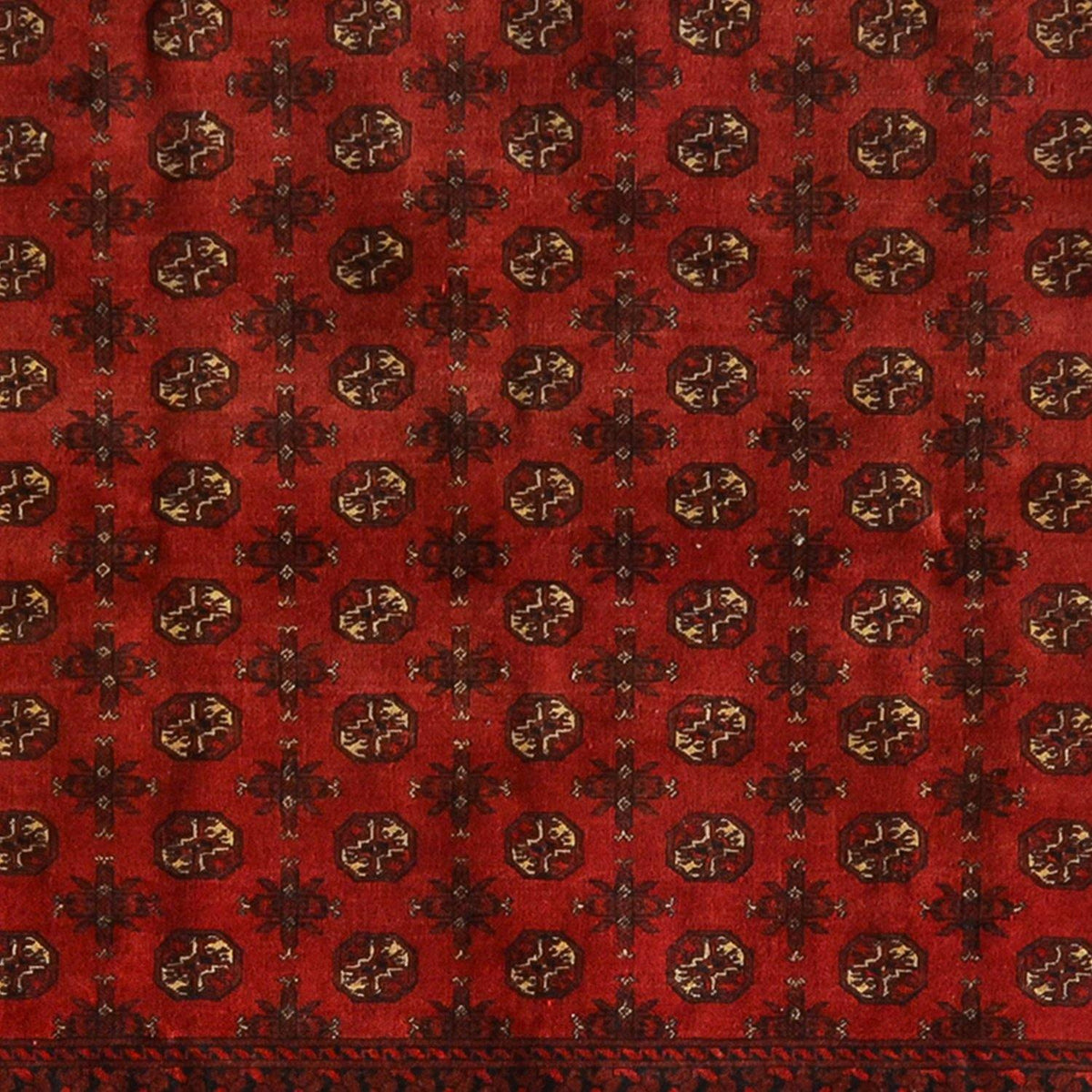 Fine Hand-knotted Tribal Wool Vintage Turkmen Rug 197cm x 278cm