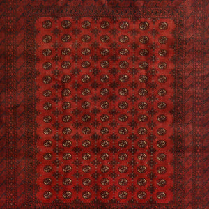 Fine Hand-knotted Tribal Wool Vintage Turkmen Rug 197cm x 278cm