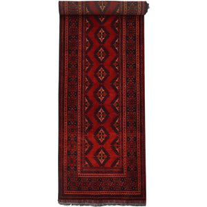 Fine Hand-knotted 100% Wool Tribal Vintage Turkmen Runner 92cm x 300cm